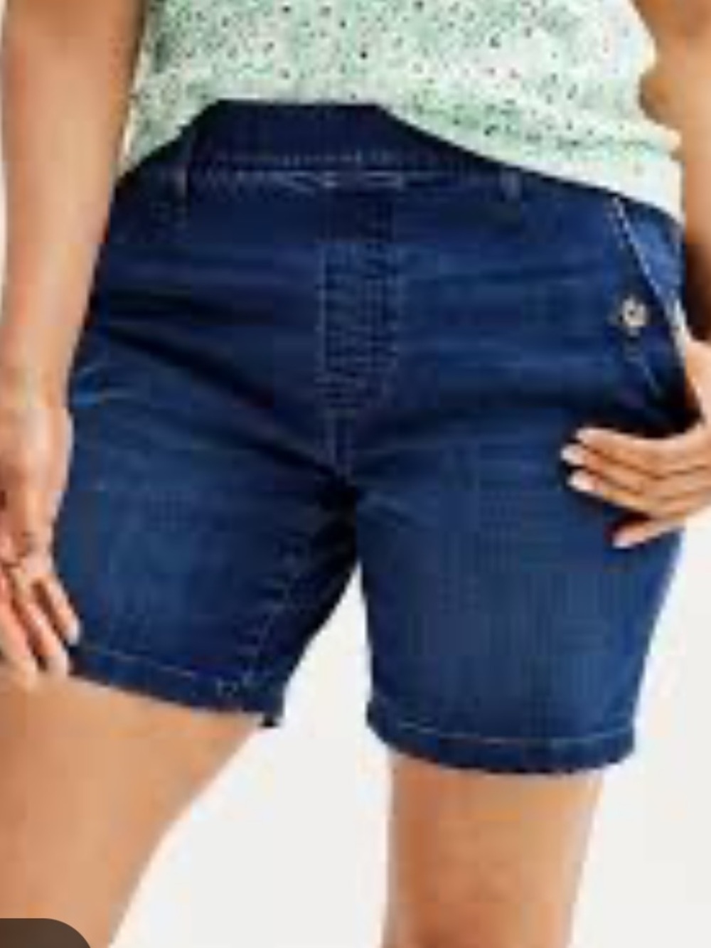 👗Croft & Barrow Blue Denim Pull-On Shorts